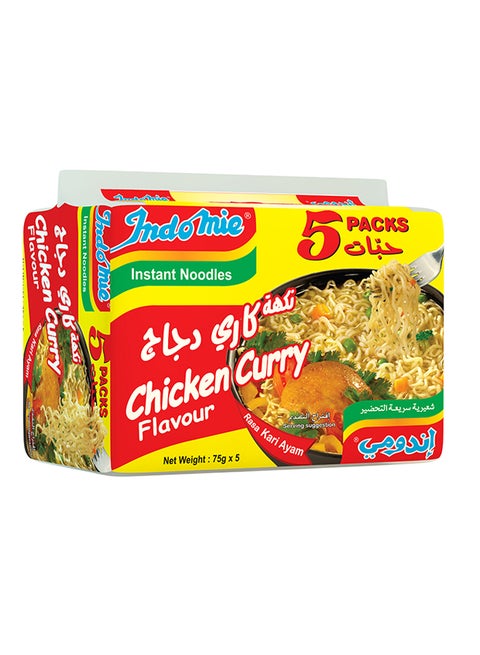 Chicken Curry Flavour Instant Noodles 75grams Pack of 5
