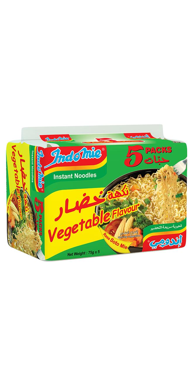 Indomie Vegetable Flavour Instant Noodles 75grams Pack of 5 - Image 1