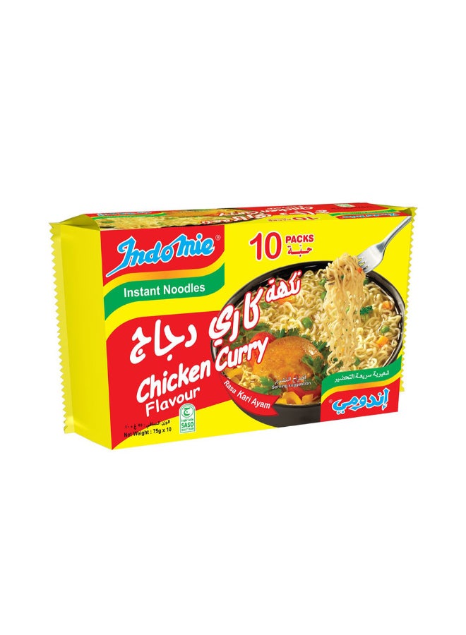 Indomie - Instant Noodles, Chicken Curry Flavor, 75 g × 10 Pieces Pack of 10 - Image 1