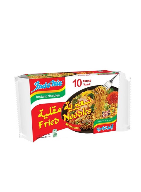 Instant Fried Noodles , 80 g × 10 Pieces Pack of 10
