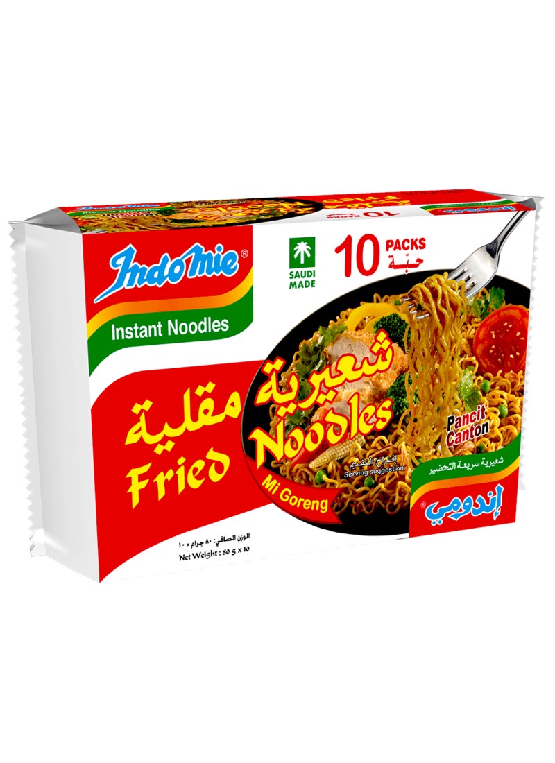 إندومي نودلز مقلية 80 g عبوة من 10 قطع - Image 1
