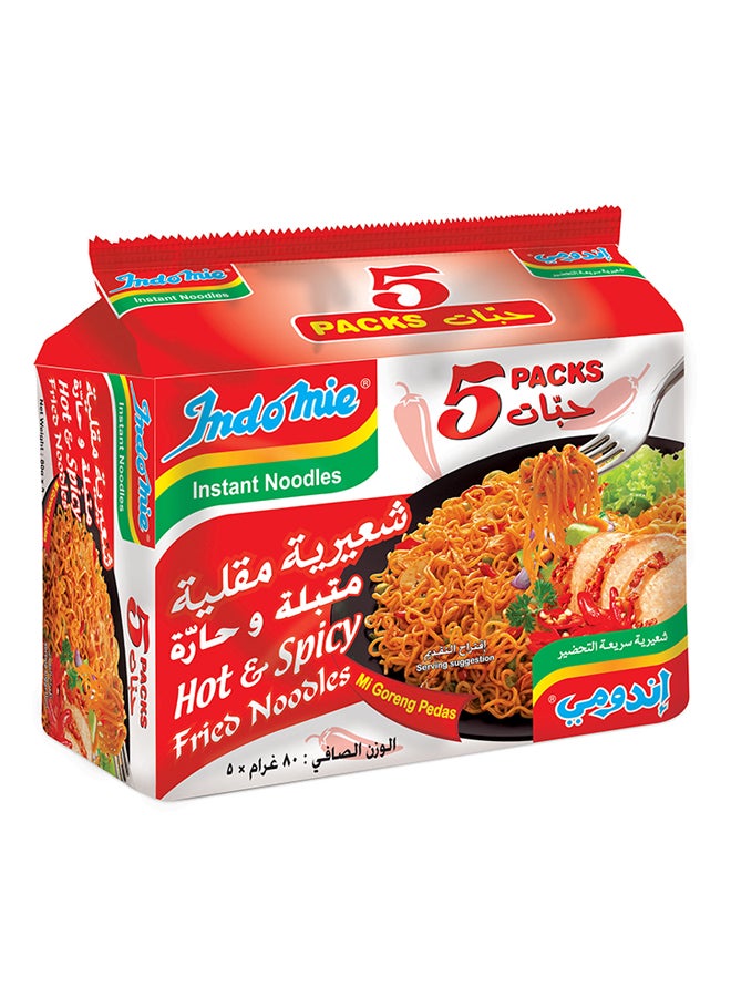 إندومي نودلز سريعة التحضير حارة 80جرام عبوة من 5 قطع - Image 1