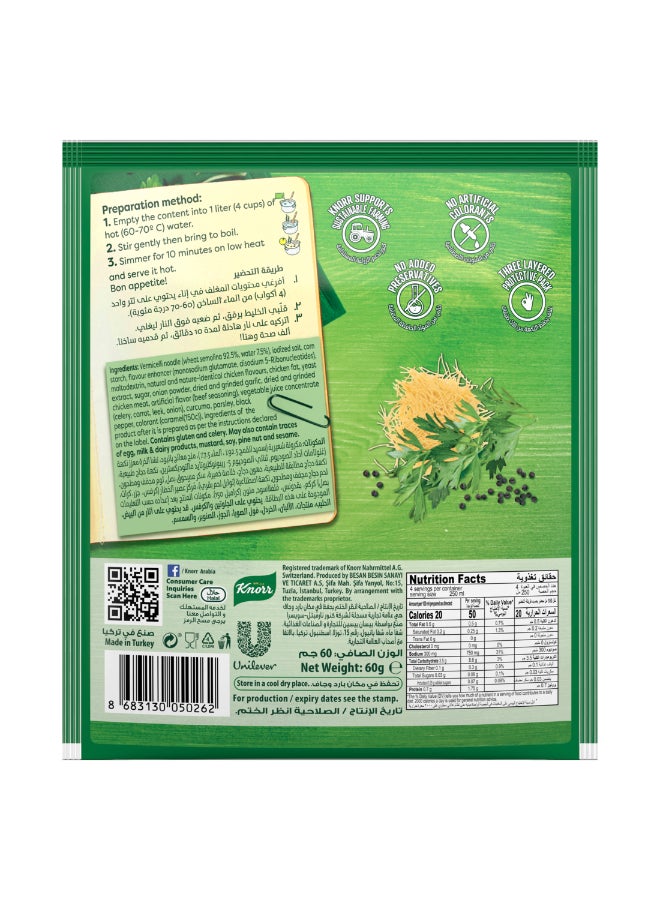 Knorr - Classic, Packet Soup, For Lunch, Dinner Or Snacks, Chicken Noodle, Low In Fat, No Added Preservatives 60grams - Image 1