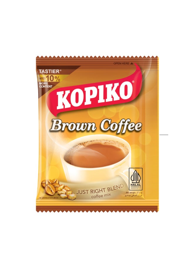 Kopiko Brown Instant Coffee Mix with Rich and Smooth Balanced Flavour 10x27.5g 27.5grams Pack of 10 - Image 2
