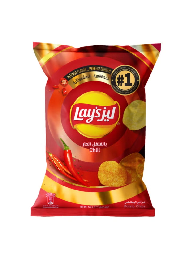 Lays Chili Potato Chips 155grams - Image 1