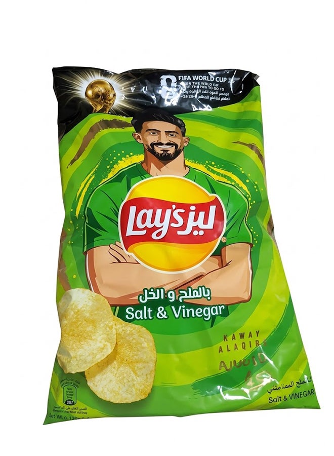 Lays Salt And Vinegar Potato Chips, 155g
