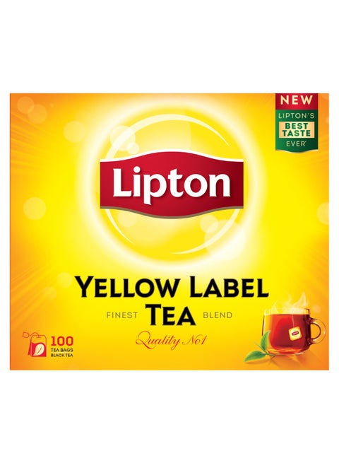 Yellow Label Black Tea 100 Teabags 2grams Pack of 100