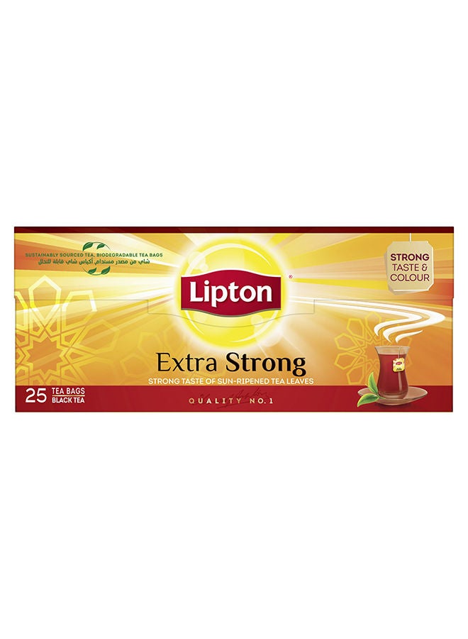 Lipton - Extra Strong Black Tea 25 Teabags 2.2grams  Single - Image 1