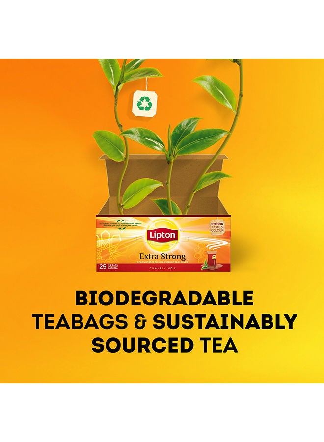 Lipton - Extra Strong Black Tea 25 Teabags 2.2grams  Single - Image 1