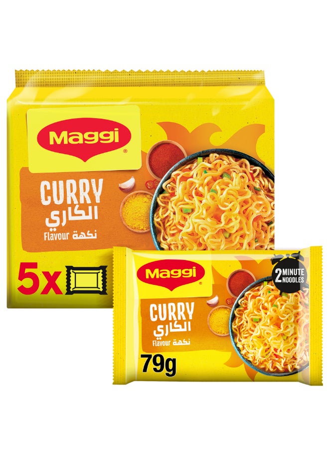 Maggi 2 Minutes Curry Noodles 79grams Pack of 5  - Image 1