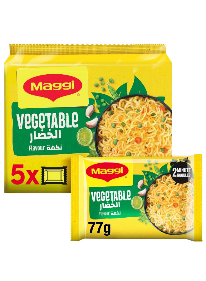 Maggi 2 Minutes Vegetable Noodles 77grams Pack of 5 - Image 1