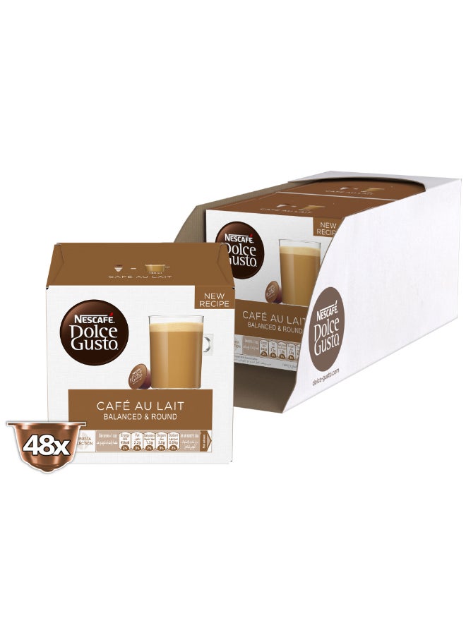 Nescafe Dolce Gusto Coffee Capsules Cafe Au Lait 160grams Pack of 3 - Image 5