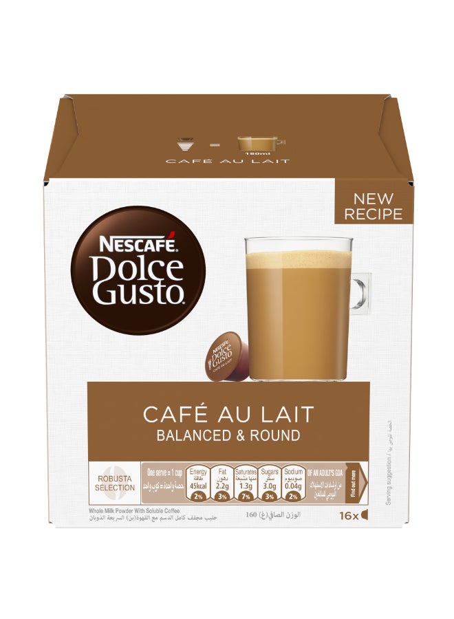 Nescafe Dolce Gusto Coffee Capsules Cafe Au Lait 160grams Pack of 3 - Image 4