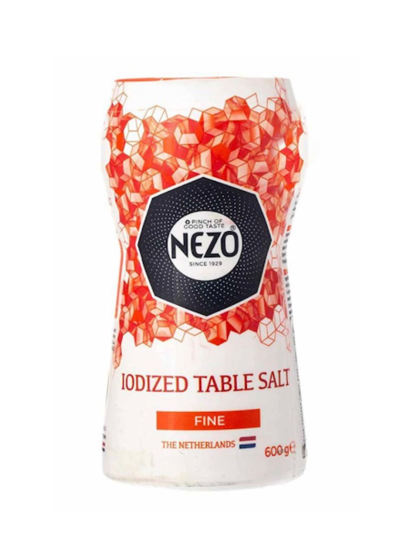 Nezo Extra Fine Iodized Table Salt Shaker Red 600grams - Image 1