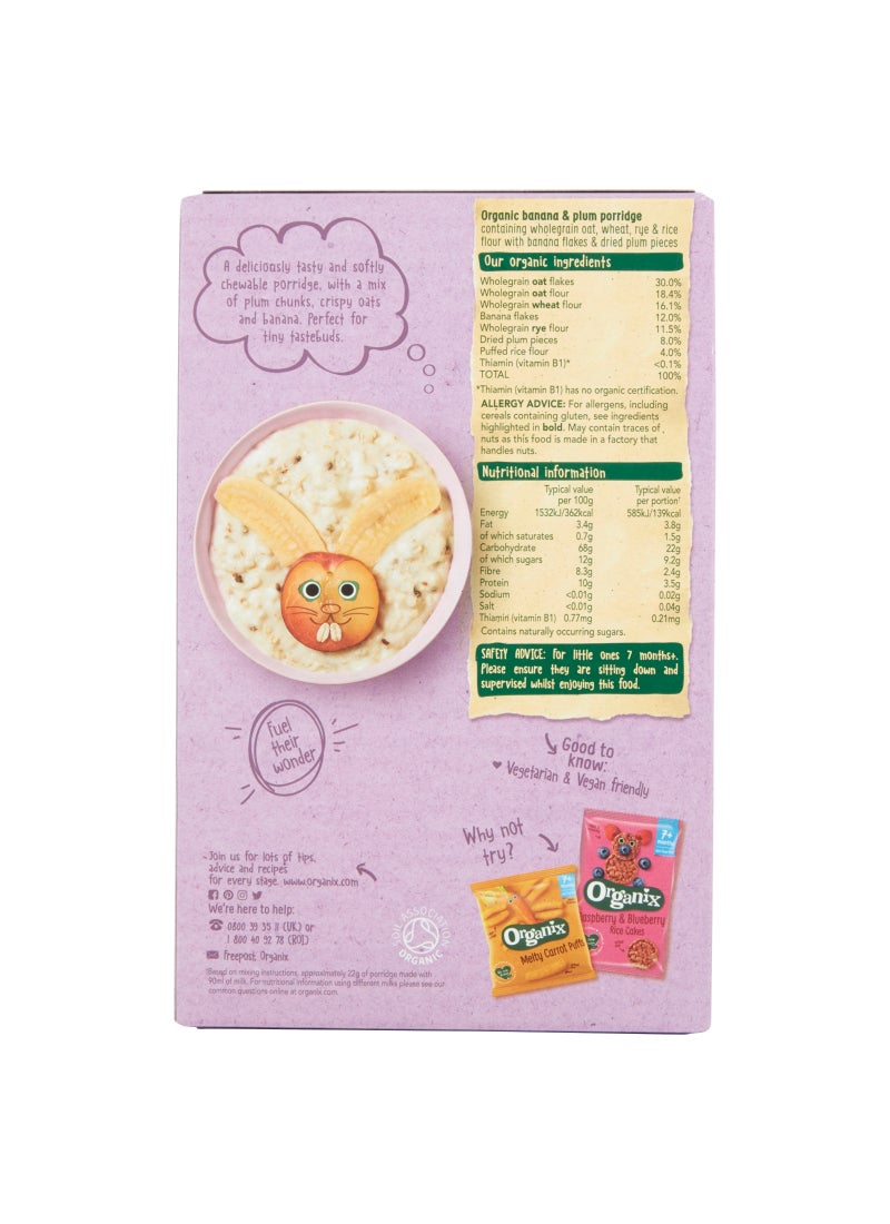 Organix Banana Plum Porridge 200grams - Image 2