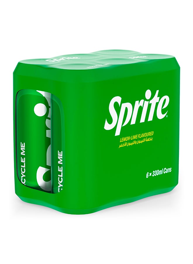 Sprite Lemon Lime Flavored Carbonated Soft Drink Can 330ml Pack of 6 - Image 2