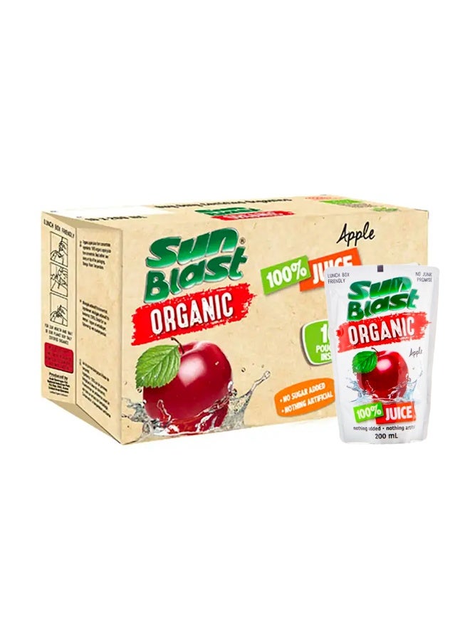 Sun Blast - Organic Apple Juice, 200ml x 10 Apple Pack of 10 - Image 1