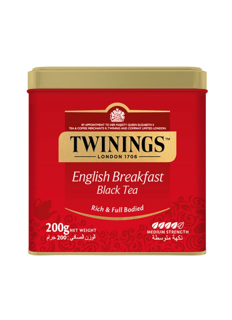 Twinings English Breakfast Loose Black Tea, Medium Flavour 200grams - Image 1