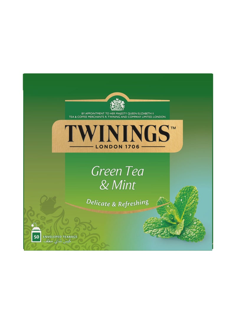 تويننجز شاي أخضر بالنعناع من المملكة المتحدة نعناع 75جرام - Image 1