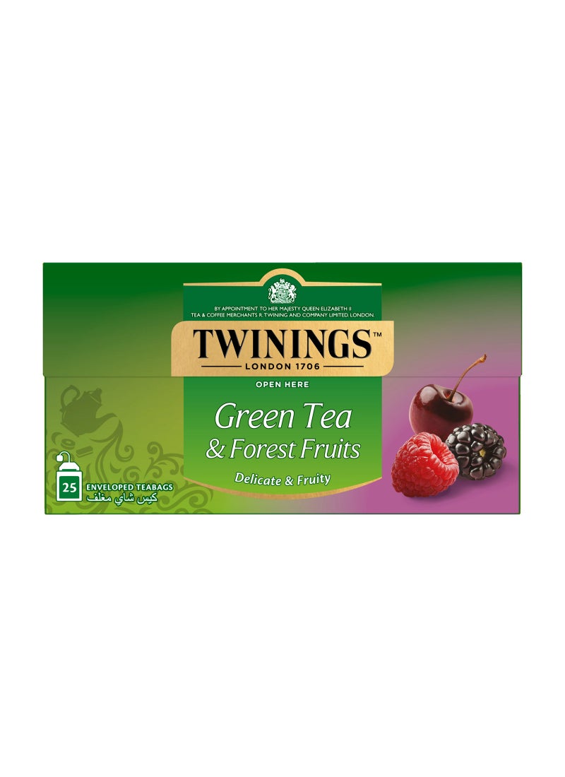 Twinings Green Tea With Forest Fruits 25 Bags 1.5grams  - Image 1