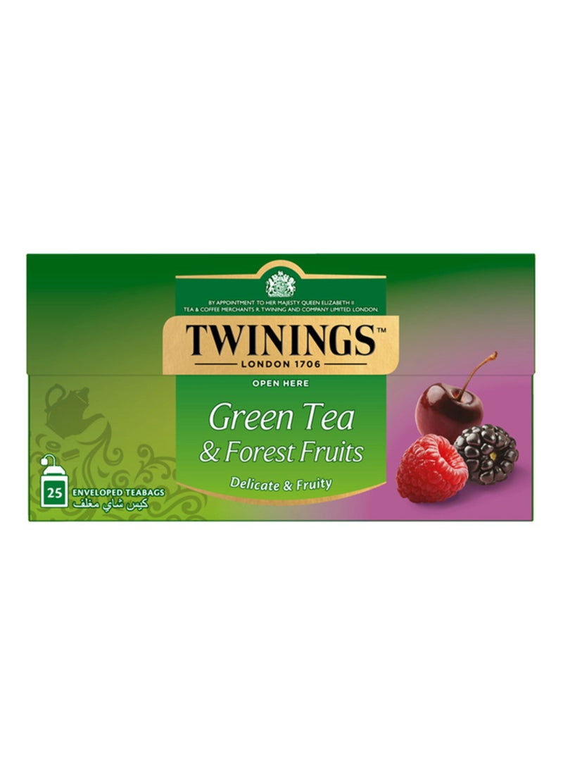 تويننجز شاي أخضر بنكهة فواكه الغابات - 25 كيس 1.5جرام - Image 1