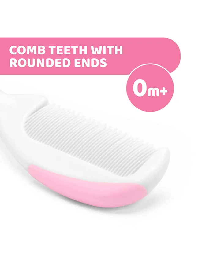 Chicco Brush And Comb 0M+, Pink