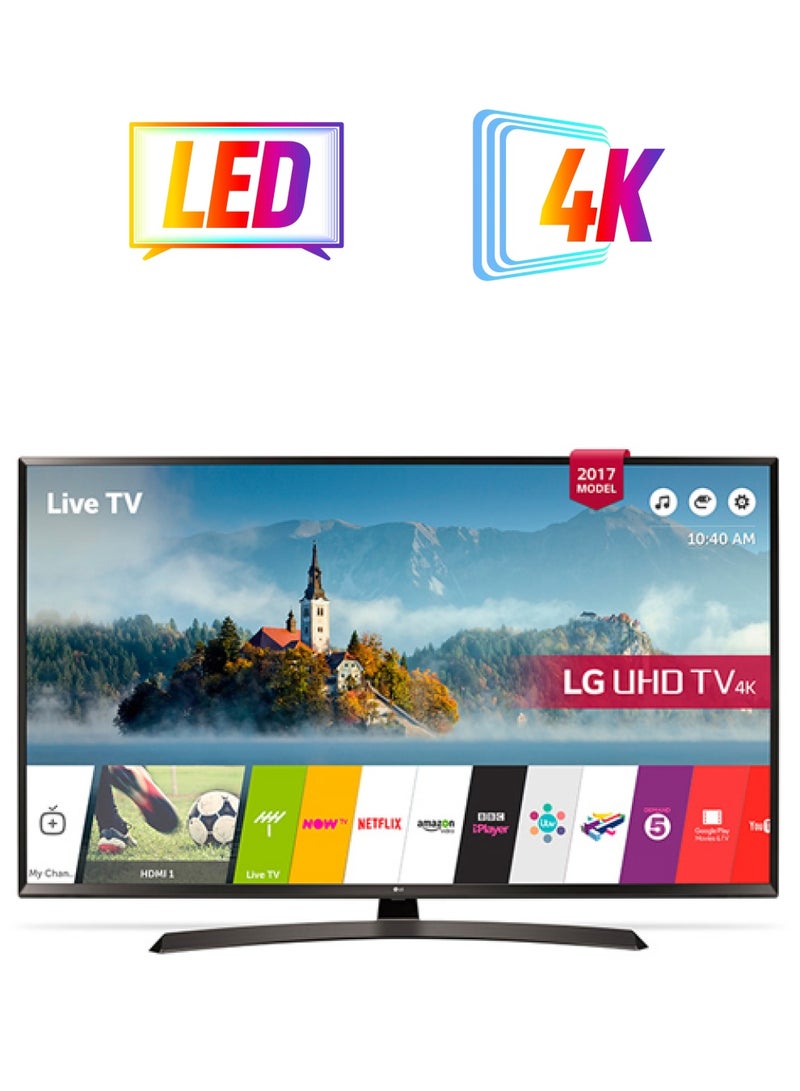 إل جي تلفاز ال اي دي بدقة فائقة 4K، قياس 43 بوصة 43UJ634 أسود  - Image 1