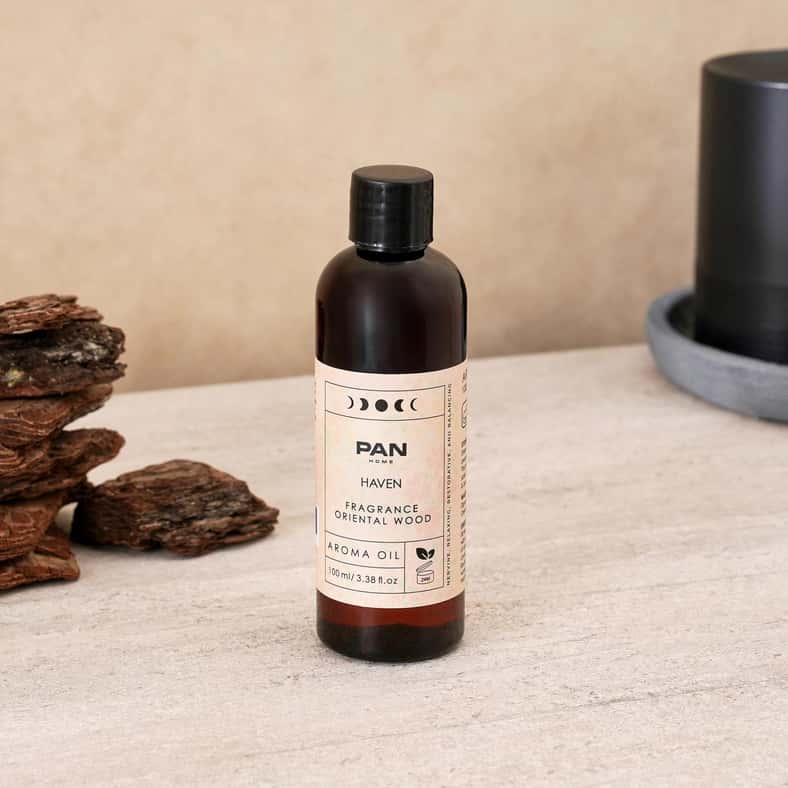 Pan Home Haven Aroma Oil Oriental Wood 100Ml Transparent 4.1 x 4.1 x 12.4cm - Image 1