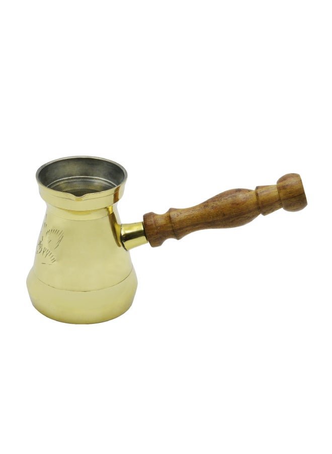RAJ - Brass Turkish Coffee Warmer Gold - Image 1