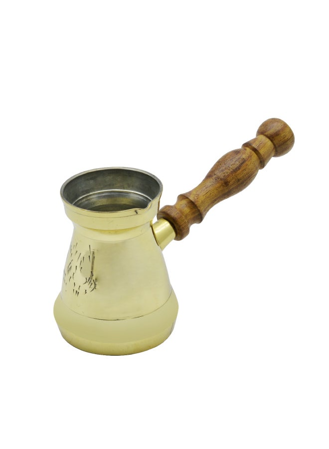 RAJ - Brass Turkish Coffee Warmer Gold - Image 1