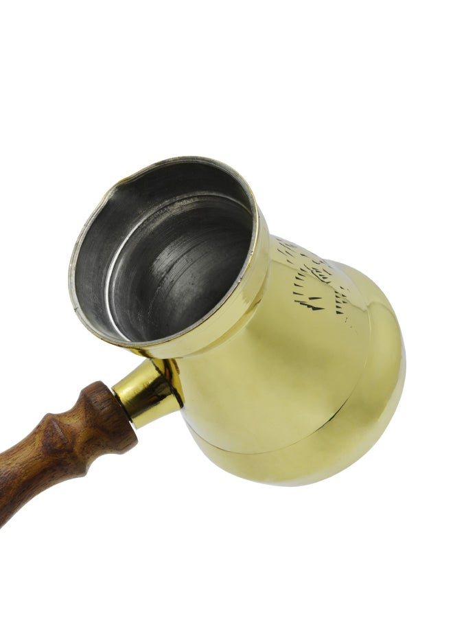 RAJ - Brass Turkish Coffee Warmer Gold - Image 1