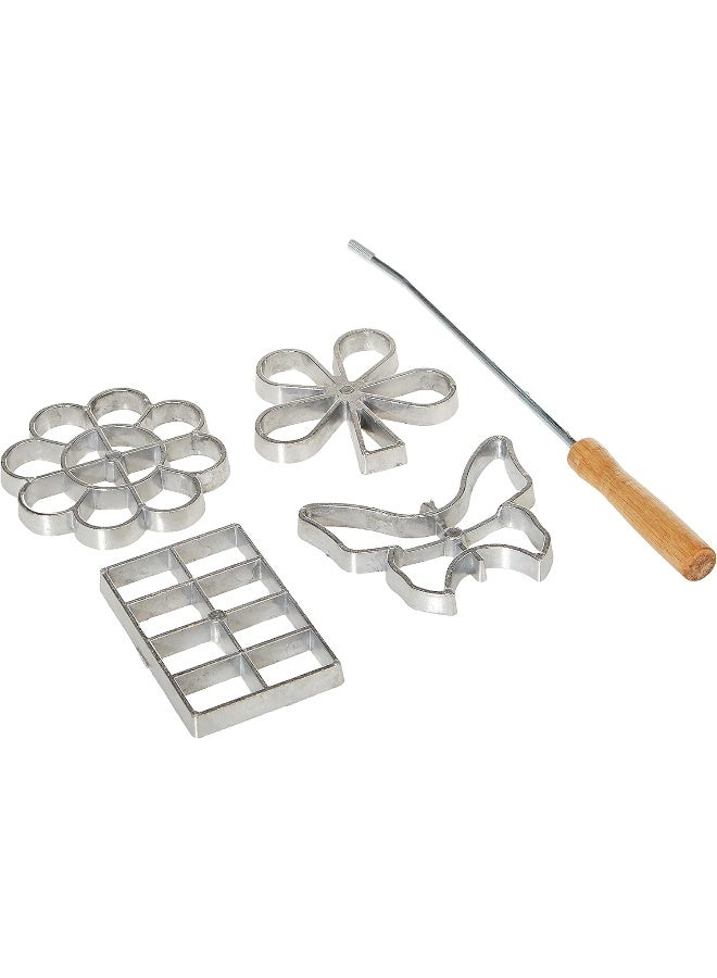 Raj Steel 5 pieces Biscuit maker, CBM005, 26.2 cm, Biscuit Cutter, Cookie Cutter Silver - Image 1