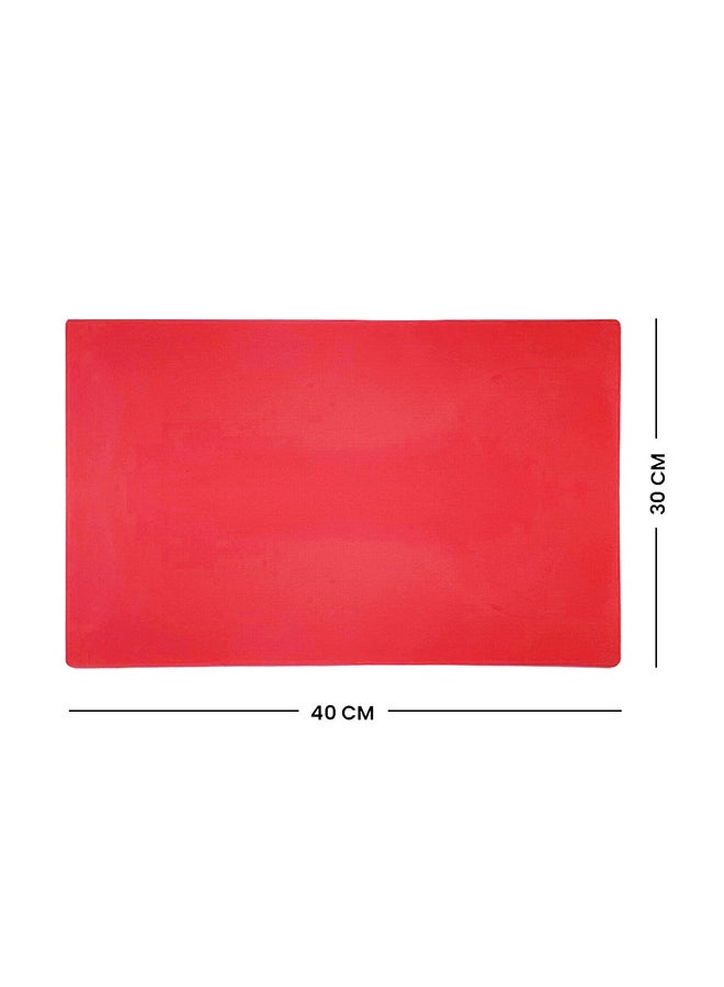 RAJ Kitchen Master Plastic Cutting & Chopping Board Red 40x30x2cm - Image 3