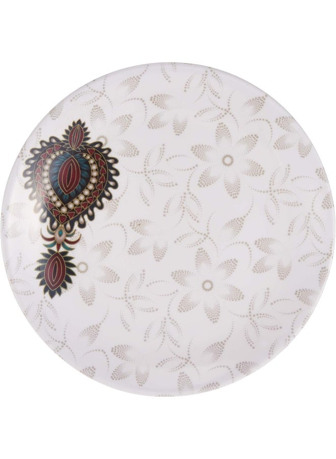 دينويل طبق جانبي جولز من الميلامين أبيض/بني 7.5بوصة - Image 1