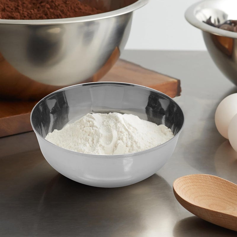 Raj Stainless Steel Serving Bowls, 13 cm, MV0007, Curry Bowl, Salad Bowl, Side Bowl, Dessert Bowl Silver 12cm - Image 4