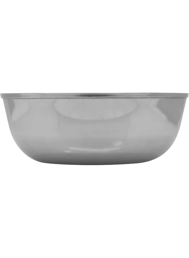 Raj Stainless Steel Serving Bowls, 15 cm, MV0008, Curry Bowl, Salad Bowl, Side Bowl, Dessert Bowl Silver 15cm - Image 1