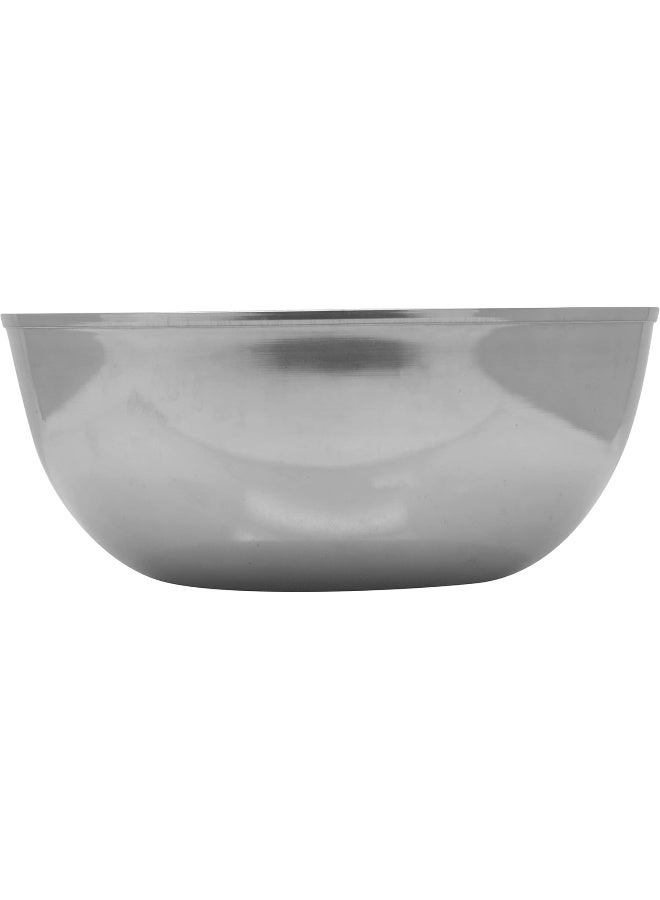 Raj Stainless Steel Serving Bowls, 18 cm, MV0010, Curry Bowl, Salad Bowl, Side Bowl, Dessert Bowl Silver 18cm - Image 1