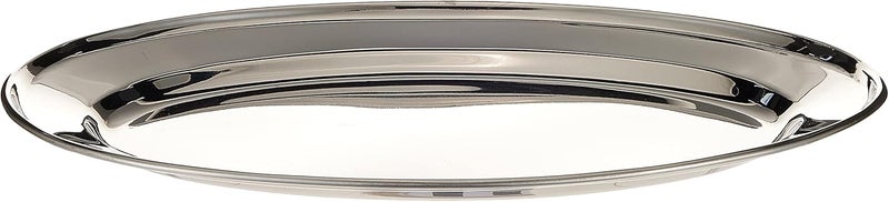 Raj Stainless Steel Oval Serving Tray, 30cm, OT0030, Rice Plate, Salad Plate, Side Plate, Platter, Serving Plate Silver - Image 2