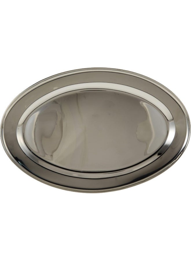 راج صينية بيضاوية ستانلس ستيل فضي - Image 2