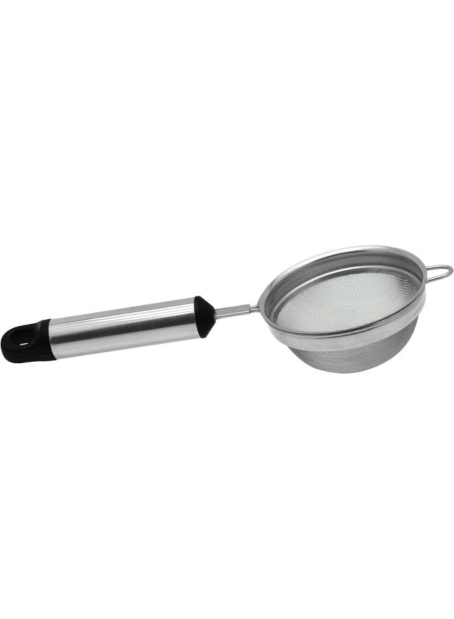 RAJ STAINLESS STEEL PIPE HANDLE TEA STRAINER, 7 CM, SILVER, PHTS01, Tea Sifter, Juice Strainer, Lime Strainer Silver/Black 7cm - Image 2