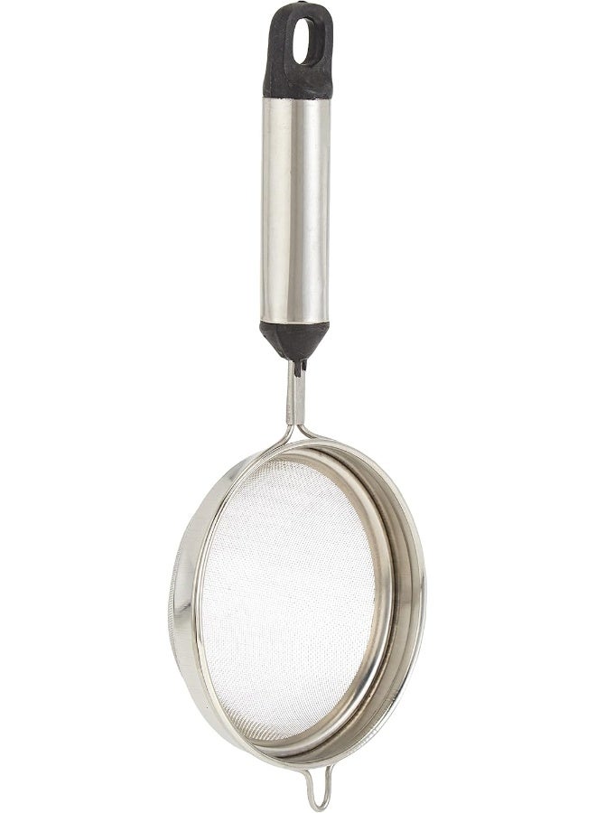 RAJ STAINLESS STEEL PIPE HANDLE TEA STRAINER , 10 CM , SILVER, PHTS03, Tea Sifter , Juice Strainer , Lime Strainer Silver 10cm - Image 1