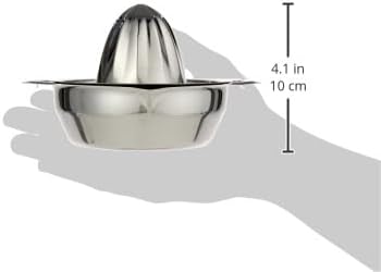 Raj Steel Lemon & Orange Juicer, 13.5 cm, RSLJ01, Manual Juicer , Lemon Juicer , Orange Juicer Silver 27.2x12cm
