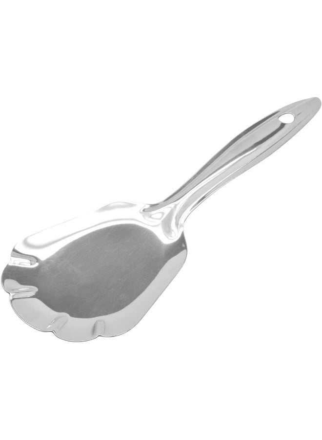 راج مغرفة لتقديم أكلات الباولو، مصنوعة من الستانلس ستيل فضي 9x24سم - Image 2