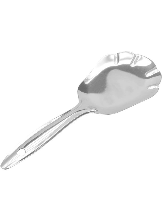 راج مغرفة لتقديم أكلات الباولو، مصنوعة من الستانلس ستيل فضي 9x24سم - Image 3