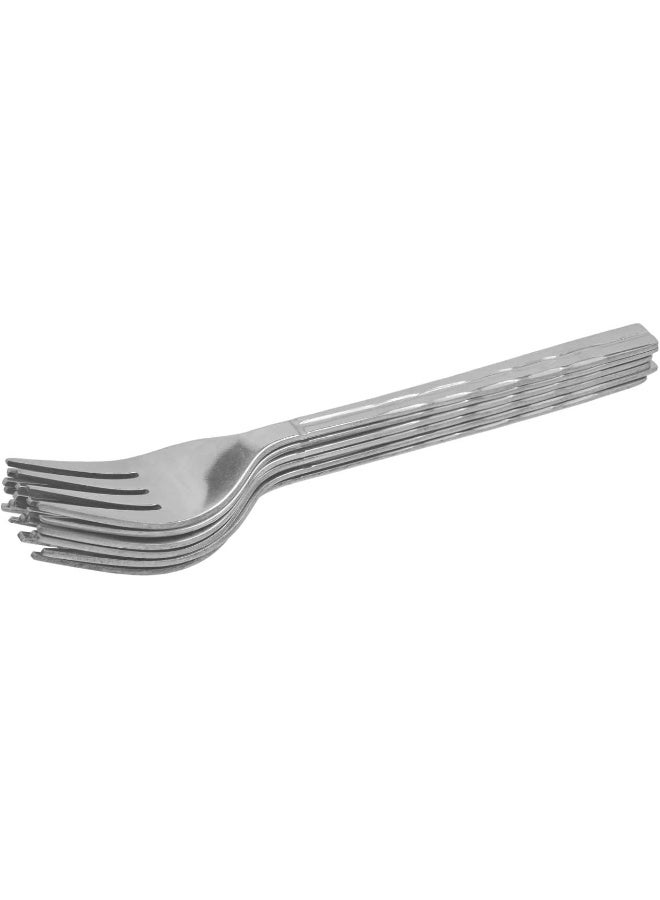 راج طقم شوك مكوّن من ست قطع من سيمفوني فضي - Image 4