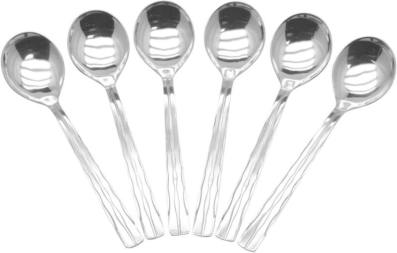 راج طقم ملاعق للحساء مكون من 6 قطع من سيمفوني فضي - Image 2