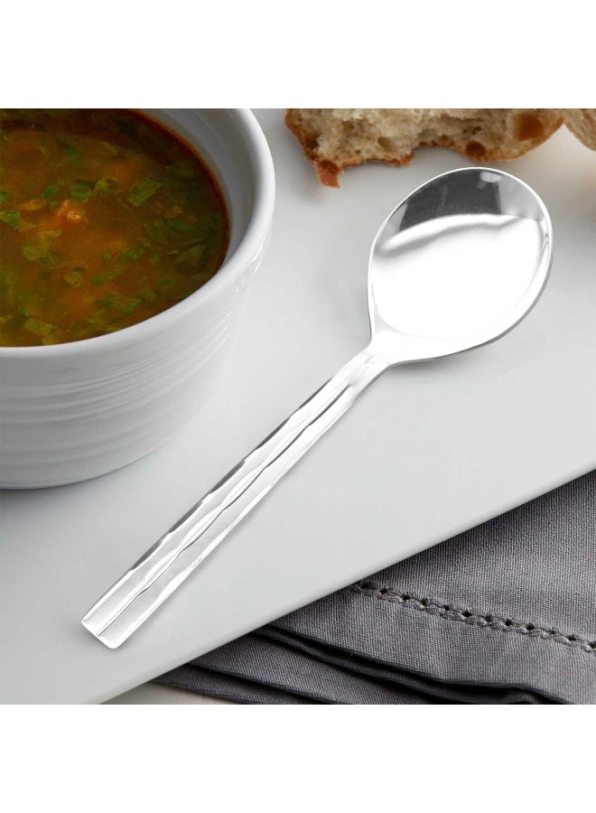 راج طقم ملاعق للحساء مكون من 6 قطع من سيمفوني فضي - Image 5