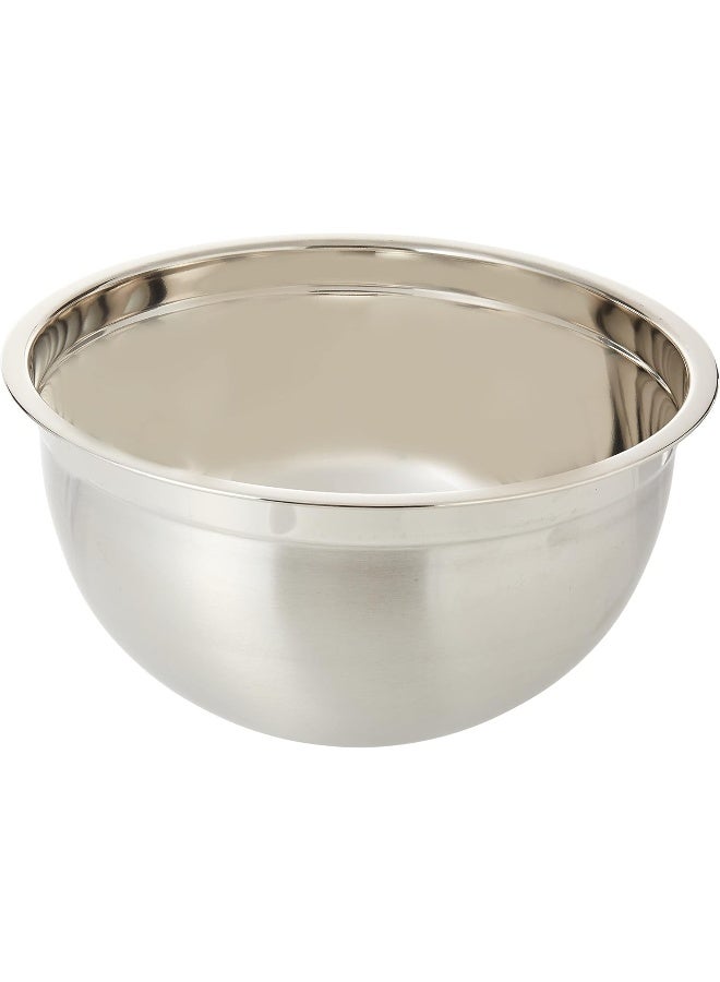 RAJ STAINLESS STEEL GERMAN MIXING BOWL, 30 CM , SGMB30, Mixing Bowl , Baking Bowl ,Storage Bowl , Baking & Marinating Bowl Silver 15x30cm