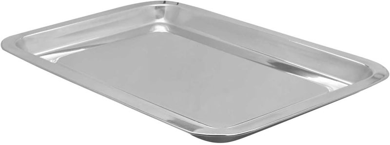 راج صينية من الستانلس ستيل لتقديم وجبات الطعام فضي 45x32x3.2سم - Image 4