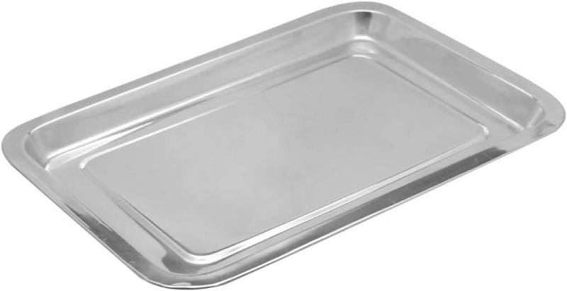 RAJ STEEL SERVING TRAY, 48 X 36 CM , SILVER, SST003 , 1 PC Silver 48x2.5x36cm - Image 2